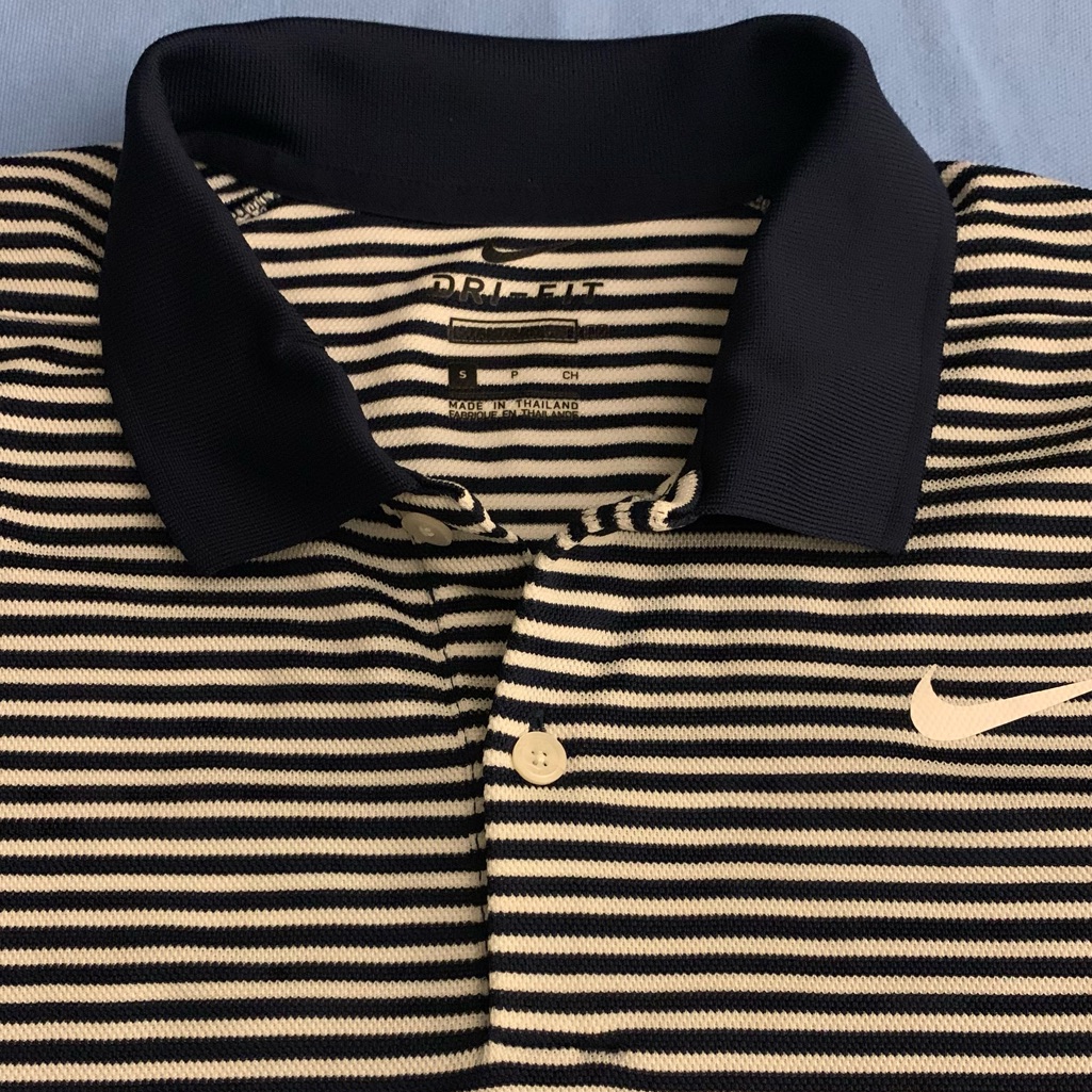 Nike Ss Dri-Fit 100% Polyester Striped Polo